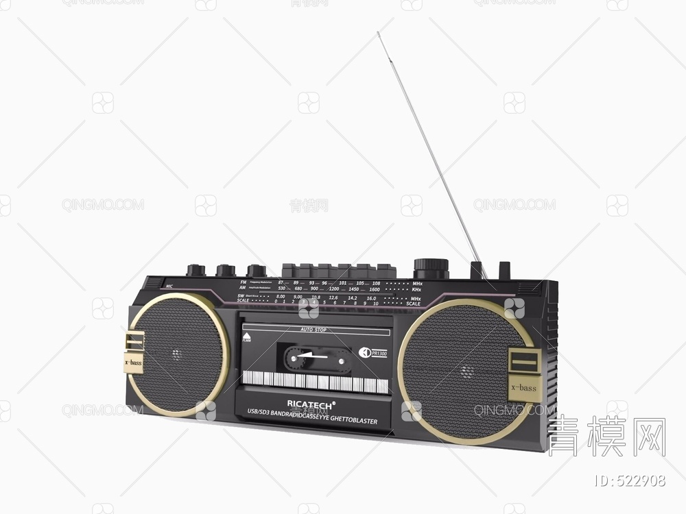 老式收音机3D模型下载【ID:522908】