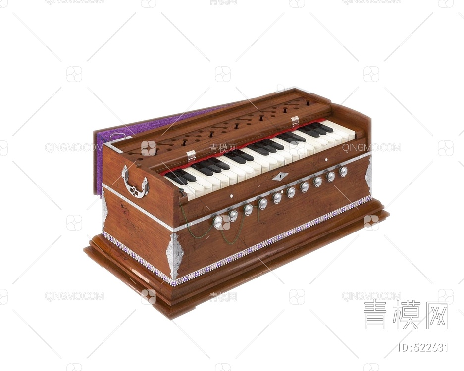 复古钢琴3D模型下载【ID:522631】