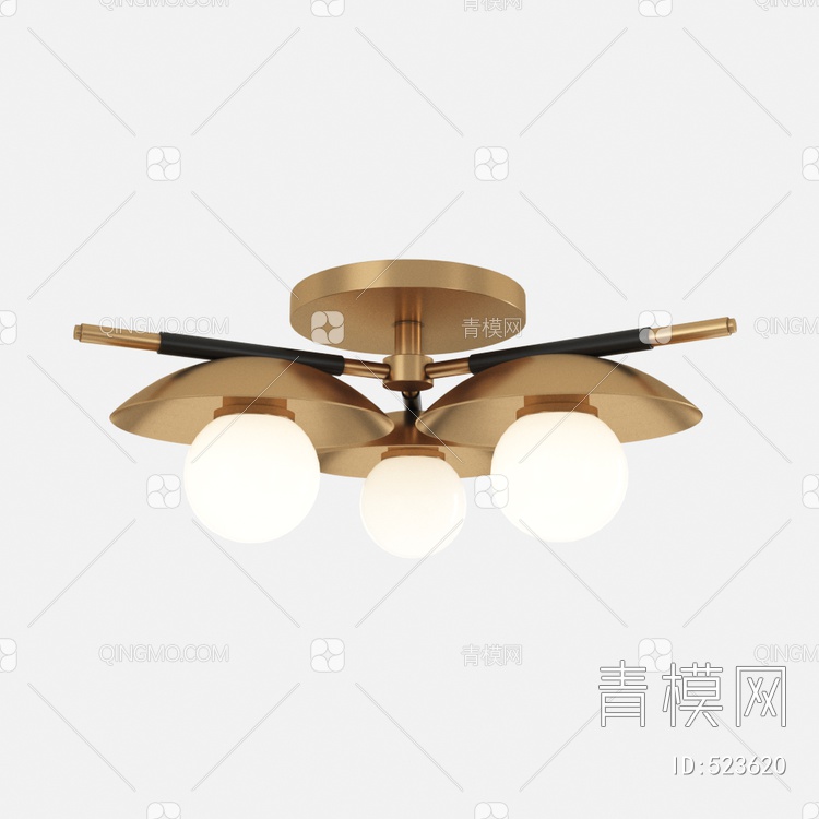 家具吸顶灯3D模型下载【ID:523620】