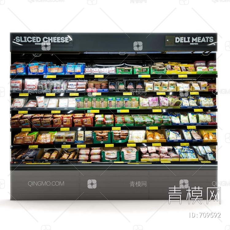 超市货架3D模型下载【ID:709592】