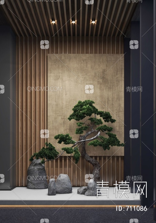 玄关松树3D模型下载【ID:711086】