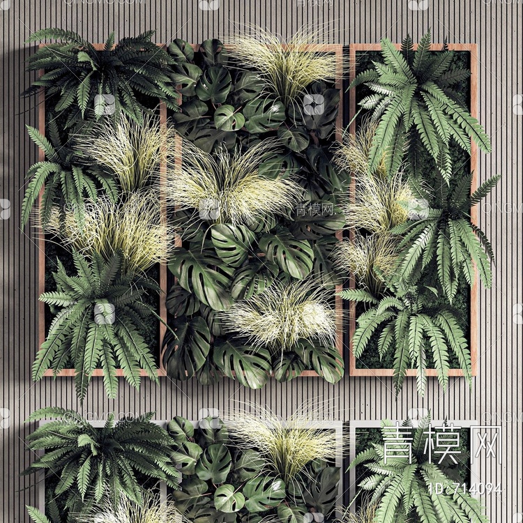 植物墙3D模型下载【ID:714094】