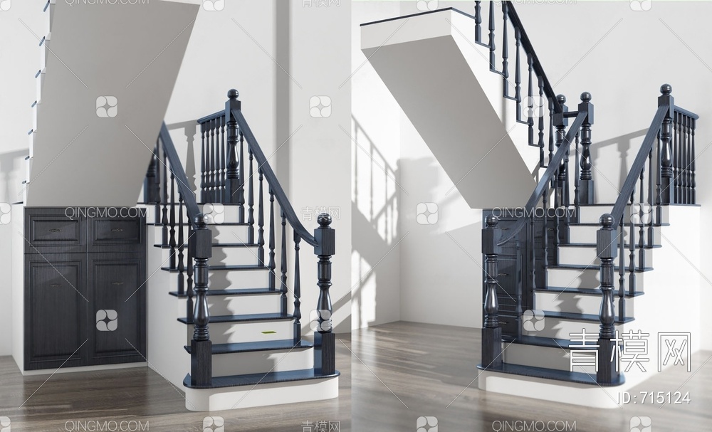 楼梯组合3D模型下载【ID:715124】