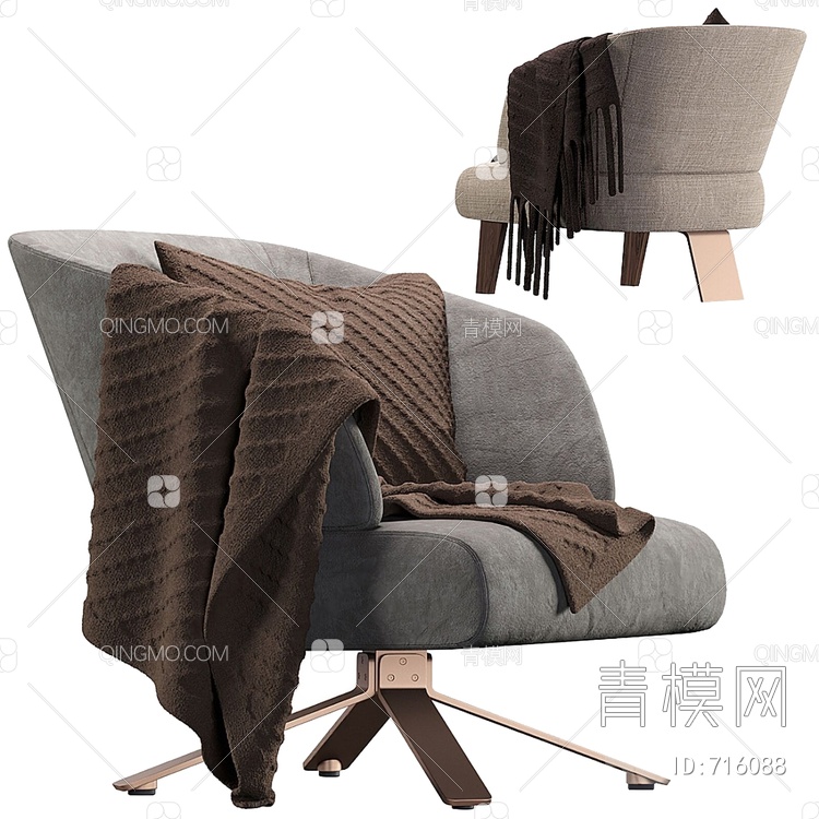 Minotti 单椅3D模型下载【ID:716088】