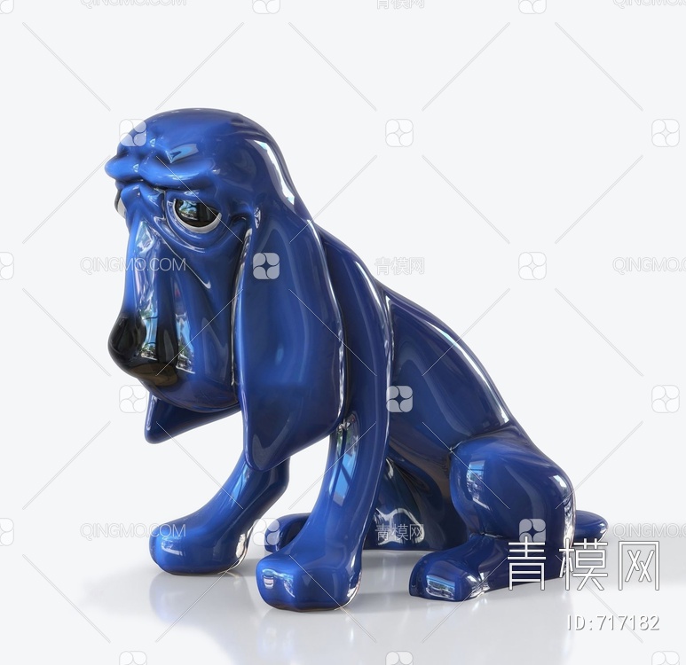 小狗雕塑摆件3D模型下载【ID:717182】