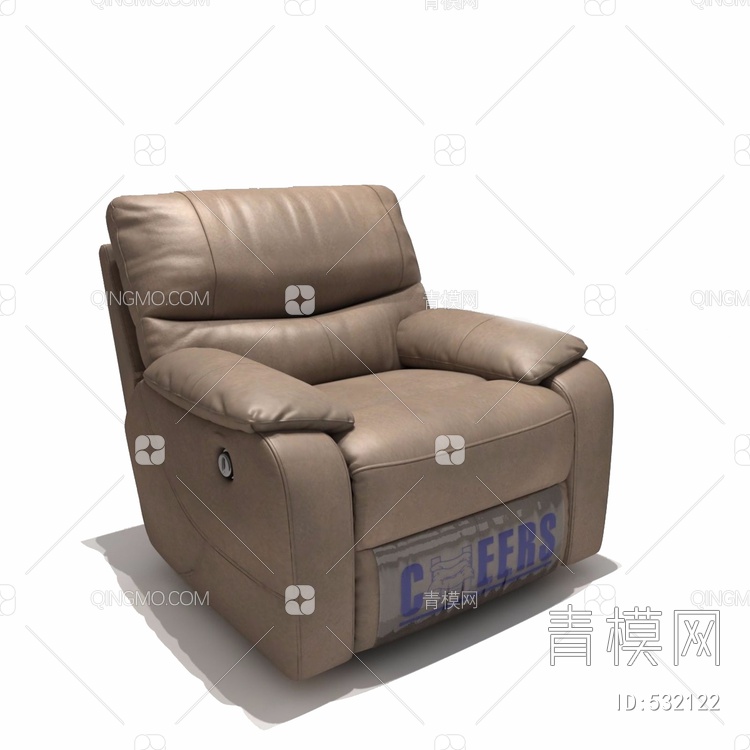 皮革单人沙发3D模型下载【ID:532122】