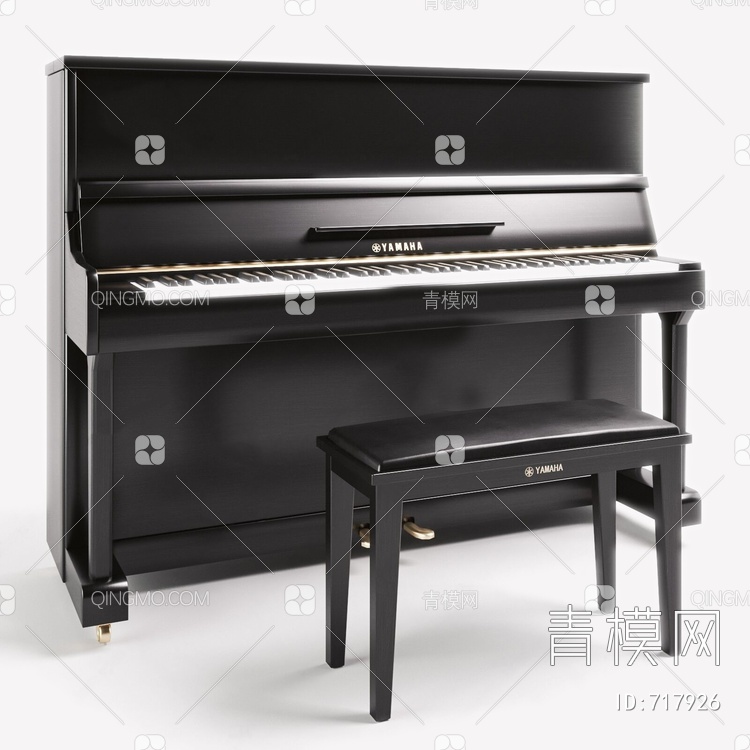 雅马哈钢琴3D模型下载【ID:717926】