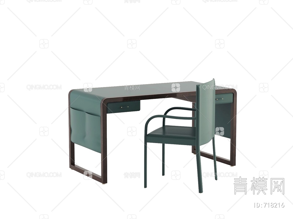 意大利 Armani casa 书桌椅组合3D模型下载【ID:718216】