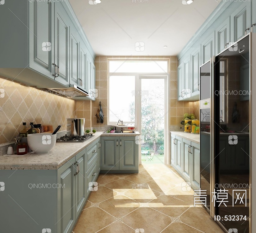 厨房橱柜3D模型下载【ID:532374】