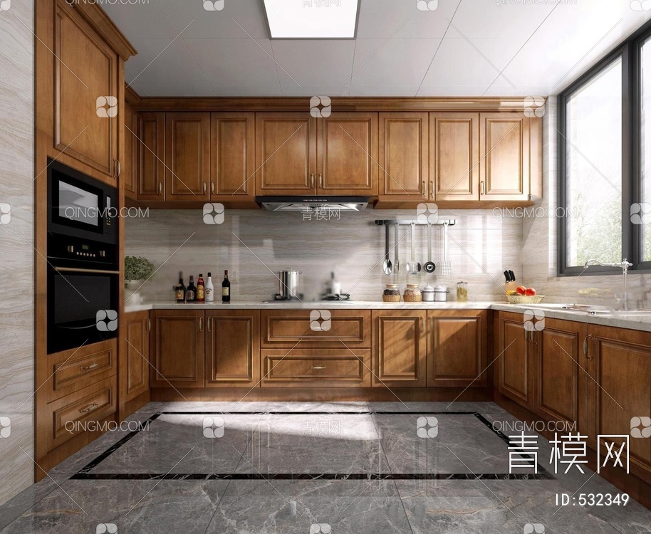 厨房橱柜3D模型下载【ID:532349】