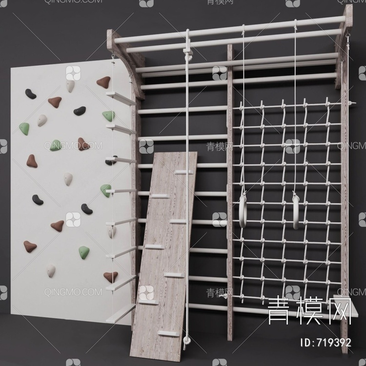 家用儿童墙梯 3D模型下载【ID:719392】