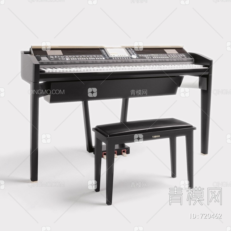 YAMAHA 电钢琴3D模型下载【ID:720462】