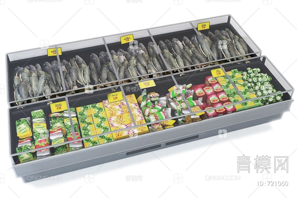 超市冰柜3D模型下载【ID:721060】