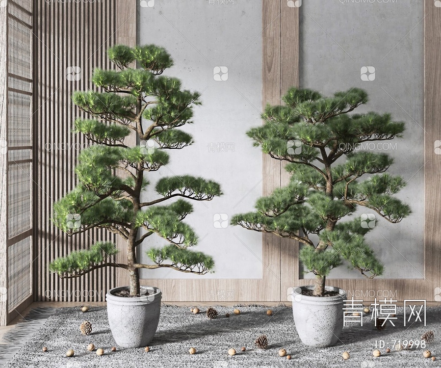 盆栽盆景植物3D模型下载【ID:719998】