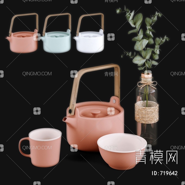 茶壶水杯3D模型下载【ID:719642】
