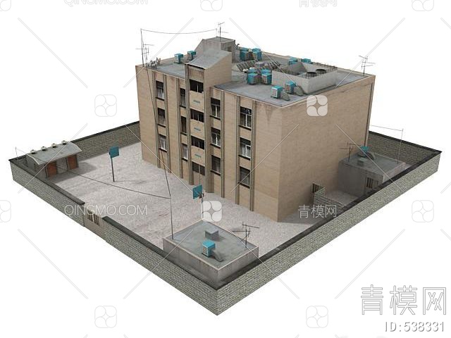 学校建筑3D模型下载【ID:538331】