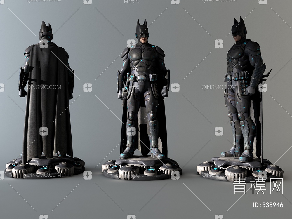 手办蝙蝠侠玩具模型3D模型下载【ID:538946】