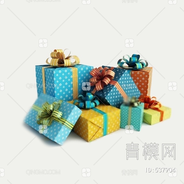 礼品盒3D模型下载【ID:537904】