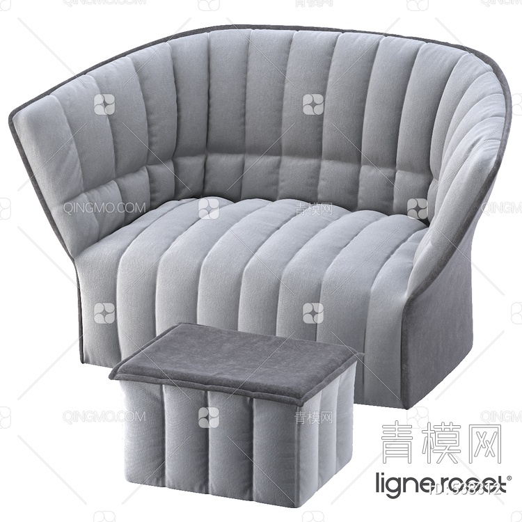 双人沙发3D模型下载【ID:538312】