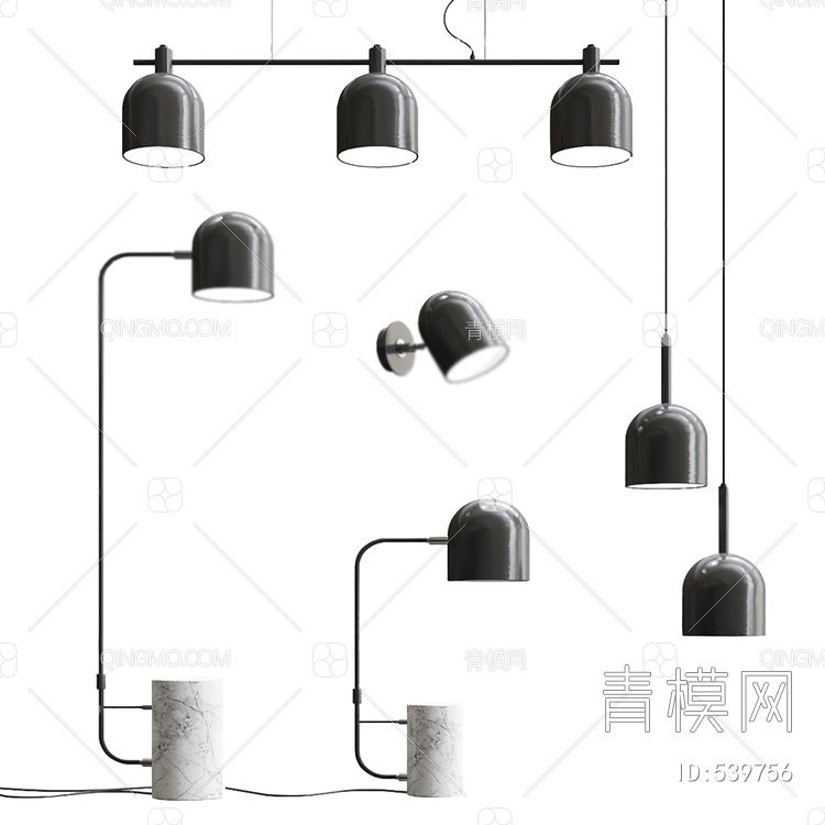 灯具组合3D模型下载【ID:539756】