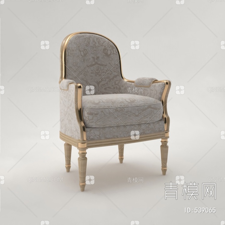 单人沙发3D模型下载【ID:539065】