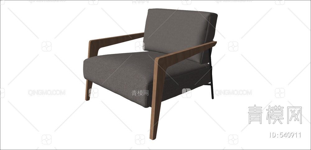 CECILE扶手椅SU模型下载【ID:540911】