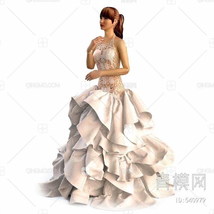女人3D模型下载【ID:540979】