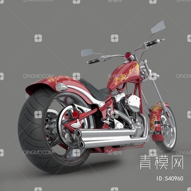 摩托车3D模型下载【ID:540960】