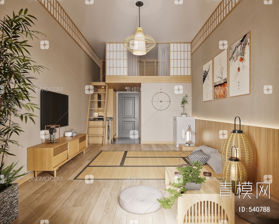 单身公寓3D模型下载【ID:540788】