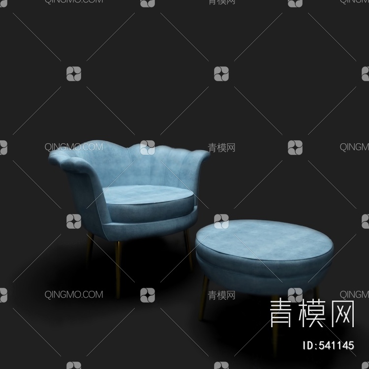 沙发椅3D模型下载【ID:541145】