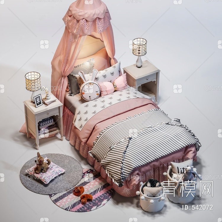 儿童床3D模型下载【ID:542072】