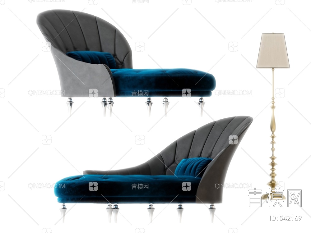 贵妃椅3D模型下载【ID:542169】