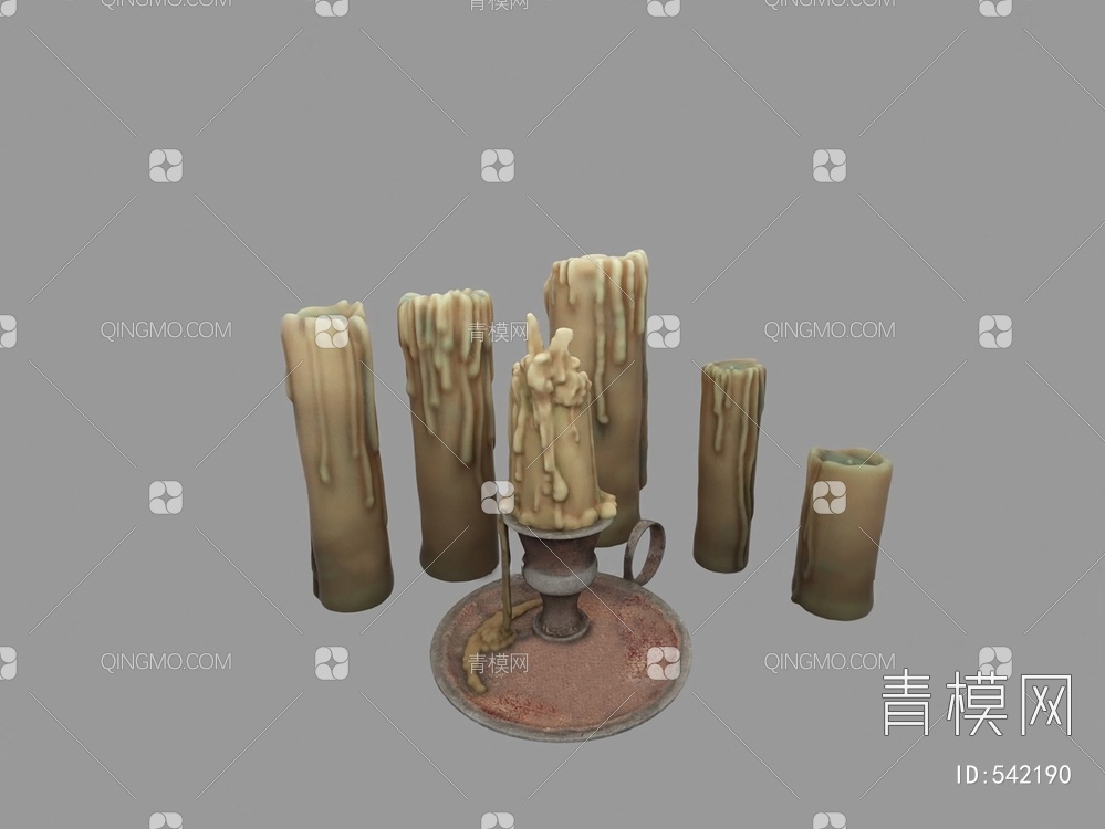 蜡烛3D模型下载【ID:542190】