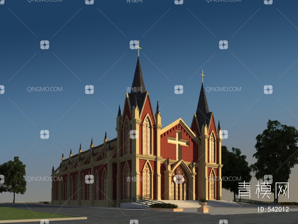 教堂3D模型下载【ID:542012】