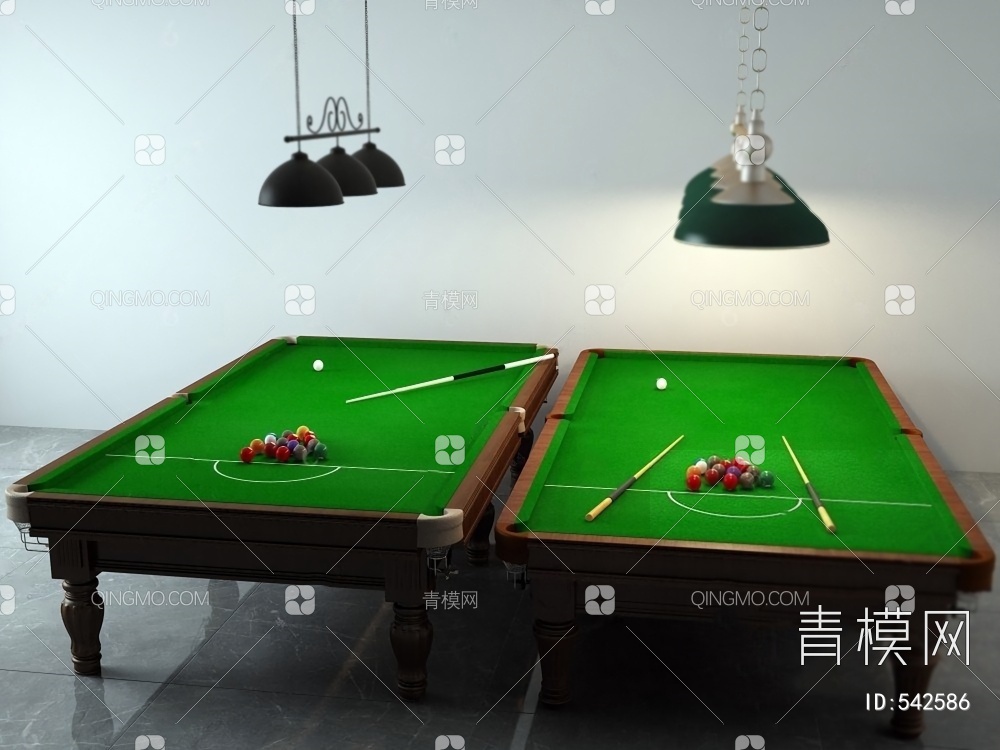 台球桌3D模型下载【ID:542586】