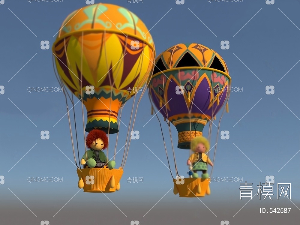 热气球3D模型下载【ID:542587】