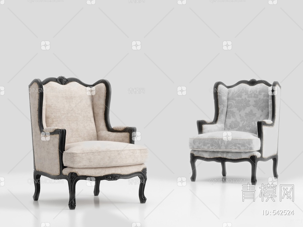 单人沙发3D模型下载【ID:542524】