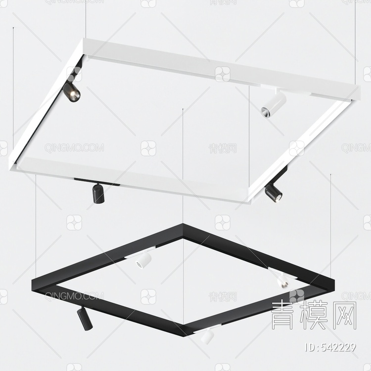 筒灯射灯3D模型下载【ID:542229】