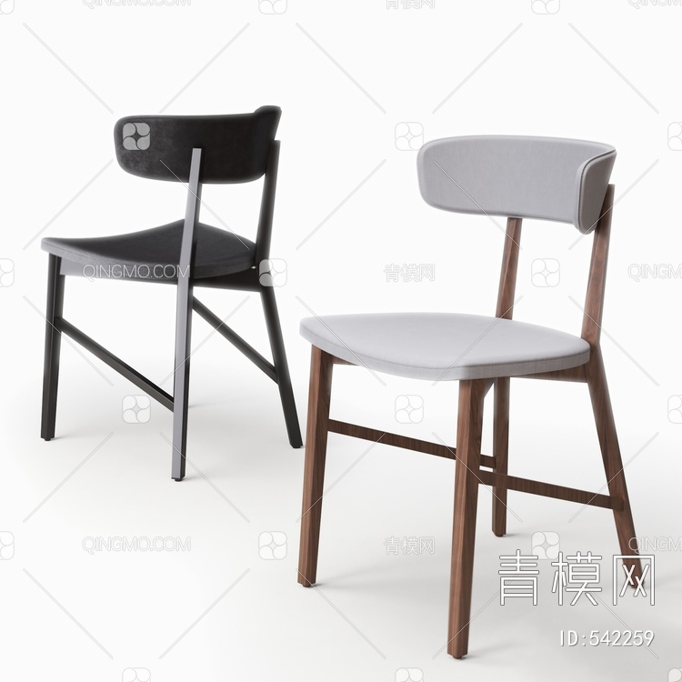 餐椅组合3D模型下载【ID:542259】