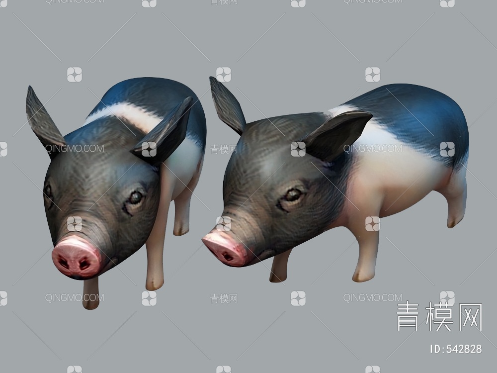 猪3D模型下载【ID:542828】