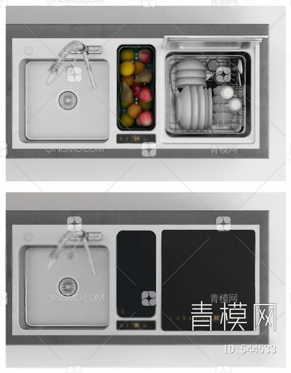 洗碗机3D模型下载【ID:544533】