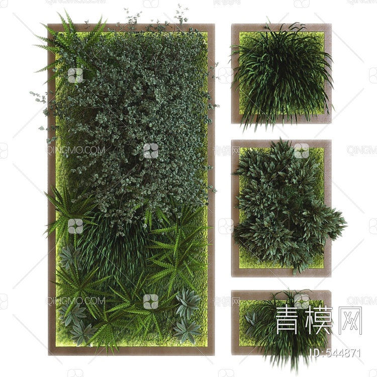 绿植墙3D模型下载【ID:544871】