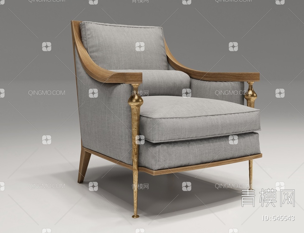 沙发椅3D模型下载【ID:545543】