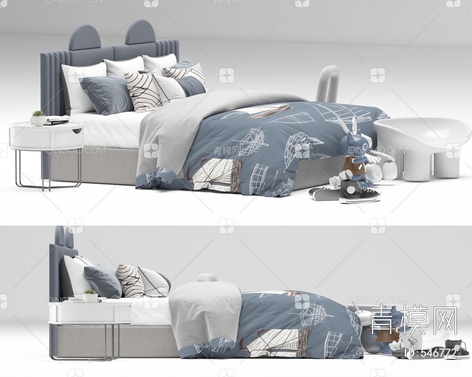 儿童床3D模型下载【ID:546772】