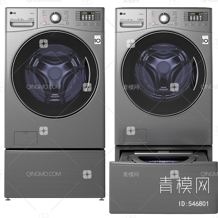 滚筒洗衣机3D模型下载【ID:546801】
