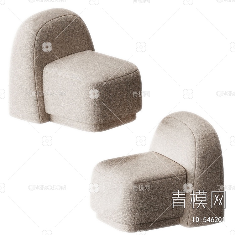 单人沙发3D模型下载【ID:546201】