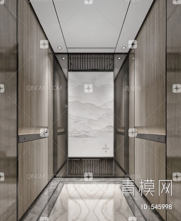 电梯轿厢3D模型下载【ID:545998】