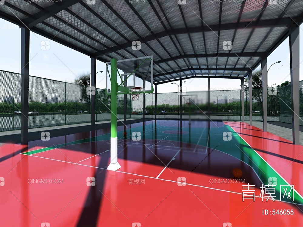 篮球场3D模型下载【ID:546055】