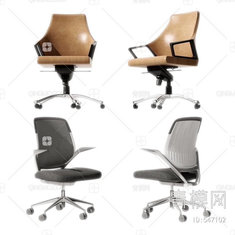 办公椅3D模型下载【ID:547102】