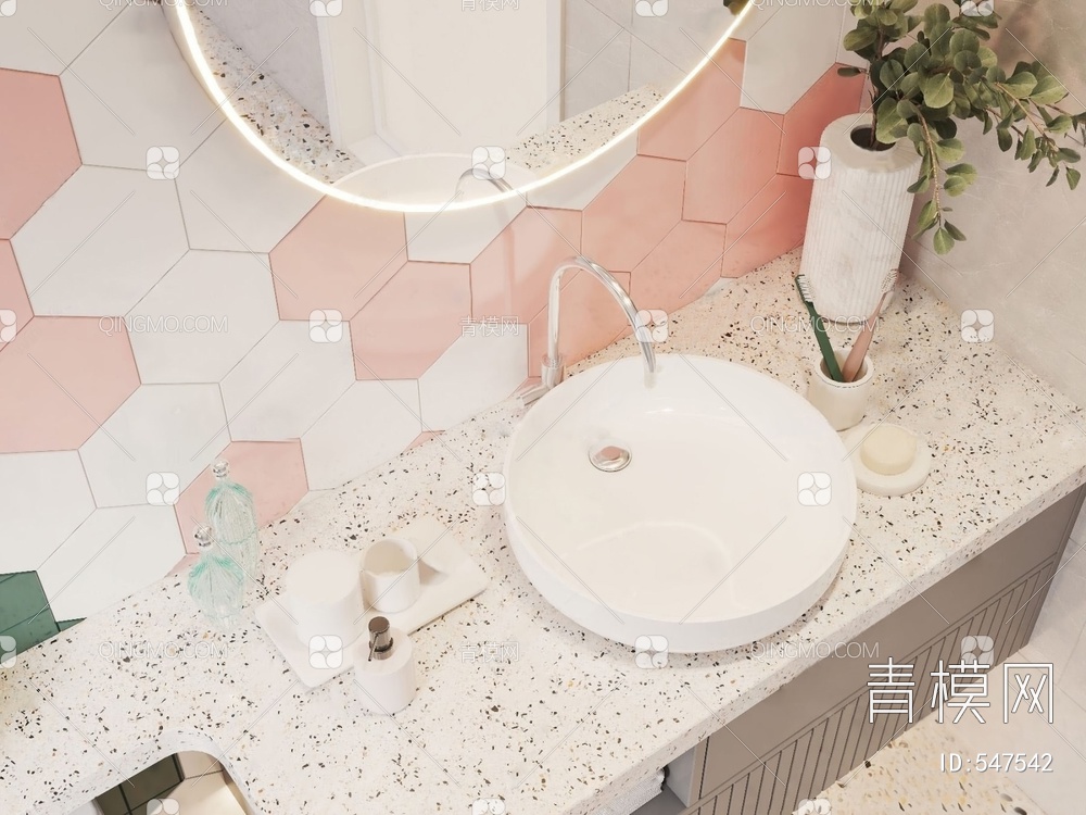 卫生间浴室3D模型下载【ID:547542】